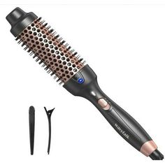 Wavytalk Thermal Brush for Blowout Look, 1 1/2 inch Ionic Heated Round Nylon Brush Get Natural Curls, Easy to Use, 30S Fast Heating, Rose Gold Size: 1.5". Thermal Round Brush, Thermal Hair Brush, Heated Brush, Wavy Talk Thermal Brush, Heated Round Brush, Wavytalk Thermal Brush, Thermal Brush, Heated Rollers, Hot Curlers