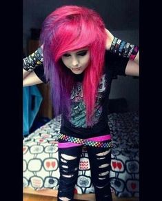 Scenemo Hair, 2010 Tumblr, Scene Kid Fashion, Scene Girl Fashion, Hair Colors For Brunettes, Colors For Brunettes, Emo Scene Hair