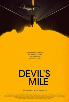 the devil's mile movie poster with an airplane flying over it and two people standing on