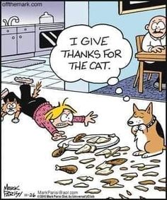 a cartoon with a cat and dog on the floor