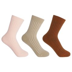 Indulge in the ultimate comfort and style with our women's luxury Neutral 3-Pack Essential ribbed socks. This collection of luxuriously soft socks comes in three sophisticated shades—cream, beige, and brown—bringing a touch of subtle elegance to your everyday attire and enhancing your look with a polished finish. MATERIAL: 77% Supima Cotton, 21% Polyamide, 2% Spandex. CARE: Wash inside out, with similar colours, at 30 degrees. Neutral Socks, Orange Socks, Luxury Socks, Ribbed Socks, Soft Socks, Green Socks, Pink Socks, Soft Sock, Stocking Fillers For Her