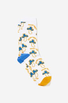 Keep those feet warm with these fun novelty socks!Choose from multiple designs, you'll never have to wear odd socks again.

Features:  
MENS NOVELTY SOCKS
 -  COTTON
 -  75% Cotton
 -  20% Polyester
 -  5% Elastane
Composition: 75% Cotton, 20% Polyester, 5% Elastane, 52  66% Cotton, 32% Nylon, 1% Elastane, 1% Polyester, 53  81% Cotton, 17% Nylon, 2% Elastane, 54  50% Nylon, 48% Cotton, 2% Elastane, 55  63% Cotton, 35% Nylon, 2% Elastane Typo Socks, Typo Shop, Odd Socks, Mens Novelty Socks, Travel Wallet Organizer, Enjoy Your Trip, Socks Cotton, Cute Presents, Comfy Socks