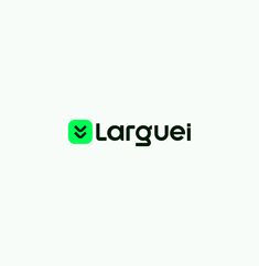 the word larguei is written in black on a green square with an arrow