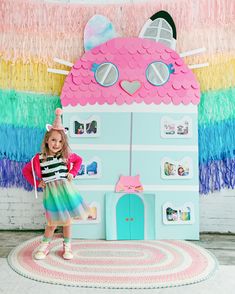 Gabby's Dollhouse Birthday Party » JessicaEtCetera.com | by Jessica Grant Gabby Dollhouse Birthday Party Ideas Diy, Gabbys Dollhouse Birthday Outfit, Gabbys Dollhouse Outfit, Diy Gabbys Dollhouse, Diy Gabby Dollhouse Birthday Party