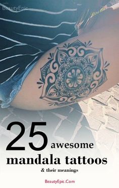 there is a woman with a tattoo on her arm and the words 25 awesome mandia tattoos