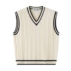 Wrap yourself in luxury and sophistication with our Casual V-Neck Cable Knit Vest. Made from the finest cable knit fabric, this vest is perfect for creating a chic and effortless look. Its v-neck design adds a touch of elegance, while its casual style makes it perfect for any occasion. Stay warm and stylish with this must-have addition to your wardrobe. Features: -100%Cotton -Crew Neckline -Regular Fit -Bohemia Style Style Sweater Vest, Waistcoat Top, Mens Vest Casual, Cable Knit Vest, Sweater Vest Mens, Bohemia Style, Sleeveless Sweater Vest, Knitted Vest, College Style