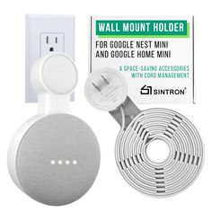 the wall mount holder for google nest mini and google home mini