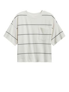 JAPAN EXCLUSIVE Cotton Boxy T-Shirt | Banana Republic Empower Women, Jersey Fabric, Women Empowerment, Style Icons, Banana Republic, Looks Great, Gap, Open Shoulder Tops, Limited Edition