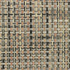 an abstract pattern made up of squares and rectangles in brown, black, beige and white colors