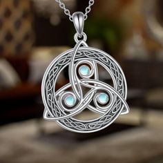 This necklace features Celtic knot and moonstone. The length is 18 inches plus 2 inch extender. It looks great on both men and women who love symbolism. Moonstone Pendant Necklace, Celtic Necklace, Moonstone Pendant, Necklace For Men, Celtic Knot, Charm Necklaces, Men Necklace, Bulgaria, Moonstone