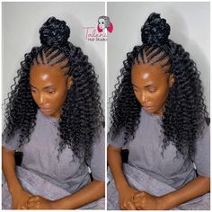 Canerow Styles, Braided Updo Cornrows, Cutest Hairstyles, Half Braided Hairstyles, Braided Ponytails, Easy Braid Styles, Simple Braid, Cornrows Braids For Black Women, Crochet Hairstyles