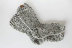 "Stay cozy in the cold weather with these hand knit Cottage Socks! These warm socks feature thick wool/acrylic blend yarn. Choose from over 30 colors! The sizing in the drop-down menu shows US shoe sizes with their approximate measurement in inches. *Colors shown in photos: Gray Marble, Pumpkin* Processing Time: This item is Made To Order and takes approximately 1 to 2 weeks to complete before it will be shipped to you. If you require a Rush Order, please message me, and I will give you a new es Warm Knit Comfortable Socks, Comfortable Knitted Gray Socks, Comfortable Warm Knit Socks, Cozy Knitted Socks, Casual Knit Winter Socks, Casual Gray Knitted Socks, Cozy Chunky Knit Socks With Round Toe, Cozy Chunky Knit Socks, Cozy Knitted Yarn Socks