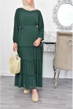 Caribian Style Gown, Classy Maxi Dress, Ramadan Hijab, Hijabi Gowns, Hijab Dress Party, Modest Fashion Hijab, Muslim Outfits Casual