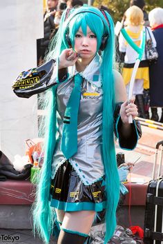 Harajuku Girl Hatsune Miku Cosplay, Harajuku Japan, Express Fashion, Vocaloid Cosplay, Miku Cosplay, Harajuku Lovers