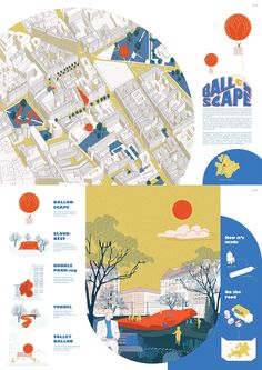 an illustrated map shows the various locations in which people can fly kites and other things