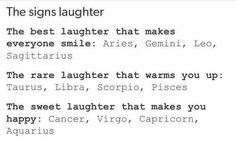 some type of text that is written in black and white with the words happy, laugh, virgo, capricon