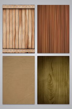 four different types of wood textures