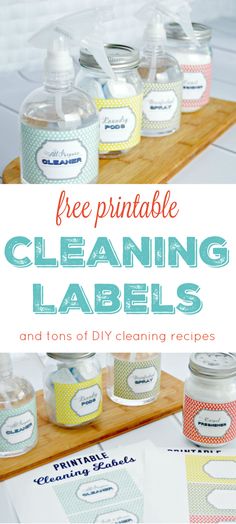 free printable cleaning labels and instructions for diy cleaning