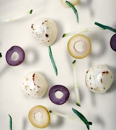 an assortment of food on a white plate