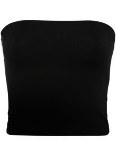 WARDROBE.NYC stretch-jersey Tube Top  | Black | FARFETCH Black Fitted Casual Tube Top, Black Fitted Tube Top With Straight Neckline, Black Fitted Elastane Tube Top, Black Stretch Cotton Tube Top, Black Fitted Edgy Tube Top, Black Tube Top Outfit, Black Strapless Top, Tube Top Black, Strapless Tank Top