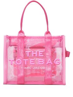 Mesh Tote Bag, Luxury Bags Collection, Marc Jacobs Tote, Girly Bags, Pink Tote Bags, Small Tote Bag, Luxury Purses, Pink Tote, Marc Jacobs Bag