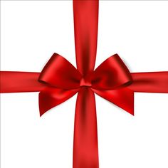 a red ribbon with a bow on it's end is shown in this image