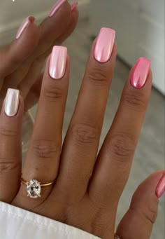 Old Money Nails, Money Nails, Elegant Nail, Pink Gel, Bright Nails, Pink Nail