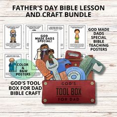 father's day bible lesson and craft bundle for kids to use in the classroom