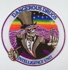 70s Sci Fi Art, Black Light Posters, Dangerous Minds, Police Patches, The Grim, Appliqué Patch, Grim Reaper, Embroidered Patches, The Unit