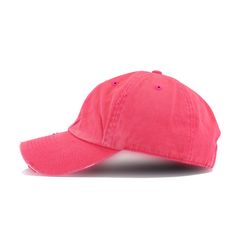 a pink baseball cap on a white background