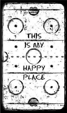 this is my happy place sign in black and white