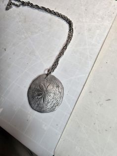 Vintage pewter necklace Pewter Jewelry, Vintage Pewter, Pewter Pendant, Oct 1, Sand Dollar, Pendant Necklaces, Favorite Jewelry, Necklace Etsy, Jewelry Necklace Pendant