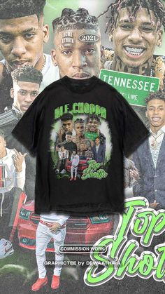 Bootleg Tshirt Design, Nle Choppa, Rapper Art, Design Textile, Tshirt Design, Design T Shirt, Vintage Tees