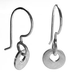 Silver Earrings - The perfect everyday earring, this sterling silver pair has a playfully kinetic design and subtle texture. Sterling silver French hooks. Kinetic Design, Short Earrings, Artful Home, Subtle Textures, Everyday Earrings, Handmade Sterling Silver, Precious Metals, Silver Earrings, Original Art