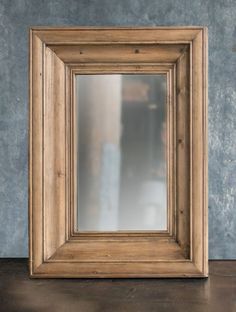 Vagabond Vintage Rectangle Solid Pine Wood Frame Mirror Wood Frame Mirror, Organic Furniture, Wood Framed Mirror, Frame Mirror, Wood Wall Mirror, Rectangle Mirror, Small Mirrors, Wood Mirror, Large Mirror