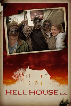 the poster for hell house, which features three people