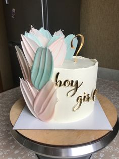 He Or She Cake, Pregnant Cake, Boy Gender Reveal, Baby Reveal Party