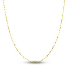 Dynamic 1.7mm solid oval, paperclip links join elegantly in this chic women's necklace. Fashioned in 18K yellow gold, the 18-inch link chain secures in place with a lobster clasp. Jewelry Style Guide, Paperclip Chain Necklace, 20 Inch Necklace, Anniversary Wedding Band, Women's Necklace, Jewelry Staples, Watch Trends, Jared The Galleria Of Jewelry, Chic Necklace