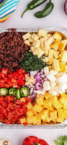 a platter filled with different types of food