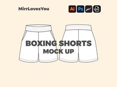 boxers shorts mock up with the words boxing shorts mock up