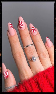 Almond Nails - Acrylic Nails Fun Christmas Nails, Christmas Nails 2022, Christmas Nails Easy, Nagel Tips, Nails 2022, Her Nails