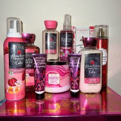 Brand New Bath & Body Works Bundle Includes 3 Wick Candle, Body Cream, Lotion, Ffm, 2 Hand Creams, 1 Body Mousse, 1 Travel Size Mist & Lotion. *Reasonable Offers Considered *Bundle & Save On Shipping Last One Bath And Body Works Perfume And Lotion, Mini Lotion Bath And Body Works, Bath And Body Works Rose Lotion, Perfume Shelf, Strawberry Pound Cake Bath And Body Works Set, Body Cosmetics, Bath And Body Works Travel Size Lotion, Scent Combinations, Pretty Tips