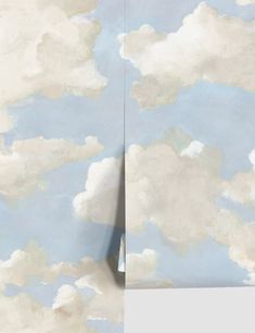 Clouds on Canvas Premium Peel + Stick Wallpaper Cute Peel And Stick Wallpaper, Peel And Stick Wallpaper For Nursery, Peel And Stick Nursery Wallpaper, Cloud Playroom, Peel And Stick Wallpaper Ceiling, Cloud Wallpaper Ceiling, Pretty Clouds Wallpaper, Sky Wallpaper Nursery, Nursery Ideas Clouds