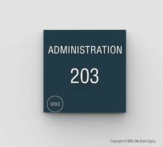 a black and white sign with the words,'administration 1033'on it