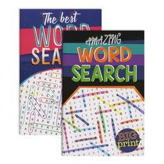 the best word search and amazing word search book for kids, set of 2 books