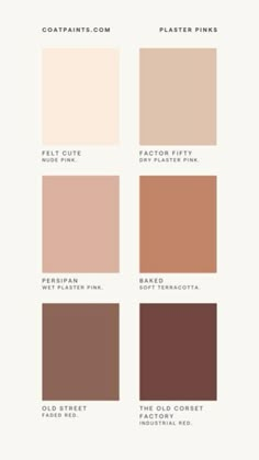 different shades of brown, beige and pink