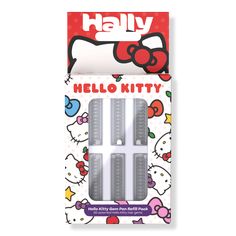 three hello kitty toothbrushes are in the packaging for each other's teeth