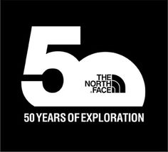 the 50th anniversary logo for the north face