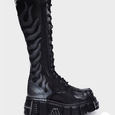 New Rock Steel Tower Boots, I Bought The Boots Directly From New Rock In Spain, Boots Are Brand New, I Have All The Original Packaging And Boxes. I Also Have Pictures Of The Actual Boots. They’re Brand New Never Wore Them. Dolls Kill Is Selling Them For $350 Shoe References, New Rock Shoes, New Rock Boots, Rock Boots, Rave Babe, New Rock, Military Boots, Moto Boots, Dolls Kill