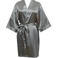 Charcoal Grey Plain Wedding robes are available in 36 vibrant colours.  Our robes are top notch quality.  If you have a need by date, or any special requests we will do our best to honor them. Though extremely rare, if you're ever not satisfied with our service or products, we will do our best to make sure your issues are addressed and done so promptly. **            Order Instruction: - For INTERNATIONAL ORDERS, provide phone number for shipping purposes. - Size and color charts are available i Fitted Silk Wedding Robe, Satin Wedding Gown With Satin Lining, Quince Robe, Bridesmaid Robes Personalized, Wedding Day Robes, Charcoal Wedding, Robes Satin, Satin Bridal Robe, Bridesmaid Robe Personalized